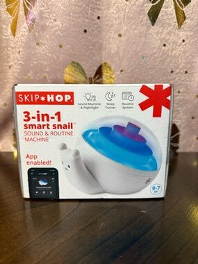 Skip Hop 3-in-1 Smart Snail App-Controlled Sound Routine Sleep Trainer Machine